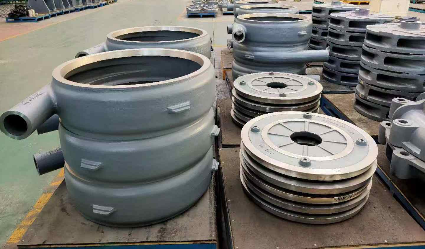 Wet-end parts after finishing